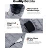 image:imageFlygo Mens Lightweight Puffer Jacket Hooded Insulated Winter Jackets Water Resistant Down Bubble Puffy CoatsDark Grey