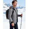 image:imageFlygo Mens Lightweight Puffer Jacket Hooded Insulated Winter Jackets Water Resistant Down Bubble Puffy CoatsDark Grey