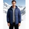 image:imageFlygo Mens Lightweight Puffer Jacket Hooded Insulated Winter Jackets Water Resistant Down Bubble Puffy CoatsNavy