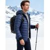 image:imageFlygo Mens Lightweight Puffer Jacket Hooded Insulated Winter Jackets Water Resistant Down Bubble Puffy CoatsNavy