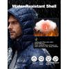 image:imageFlygo Mens Lightweight Puffer Jacket Hooded Insulated Winter Jackets Water Resistant Down Bubble Puffy CoatsNavy