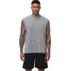 image:imageFlygo Mens Sleeveless Workout Tank Tops Cotton Cut Off Muscle T Shirts Acid Wash Loose Running Gym TeesGrey
