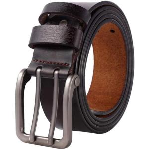 image:imageFlygo Mens Double Prong Leather BeltCoffee