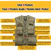 image:imageFlygo Mens Casual Lightweight Outdoor Fishing Work Safari Travel Photo Cargo Vest Jacket Multi PocketsYellow