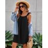 image:imageFlygo Cotton Nightgowns for Women Sleeveless House Dress Soft Ruffle Night Gown Sleepwear with PocketsBlack