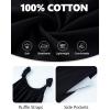 image:imageFlygo Cotton Nightgowns for Women Sleeveless House Dress Soft Ruffle Night Gown Sleepwear with PocketsBlack