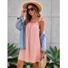 image:imageFlygo Cotton Nightgowns for Women Sleeveless House Dress Soft Ruffle Night Gown Sleepwear with PocketsPink
