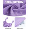image:imageFlygo Cotton Nightgowns for Women Sleeveless House Dress Soft Ruffle Night Gown Sleepwear with PocketsPurple