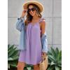 image:imageFlygo Cotton Nightgowns for Women Sleeveless House Dress Soft Ruffle Night Gown Sleepwear with PocketsPurple