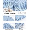 image:imageFlygo Womens Striped Pajama Set Cotton 2 Piece Lounge Pajamas Sets Short Sleeve Ruffle Shirt Shorts Y2K Pj SleepwearBlue