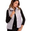 image:imageFlygo Womens Classic Quilted Cotton Padded Puffer Down Vest Waistcoat Sleeveless Cotton Down JacketGrey