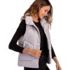 image:imageFlygo Womens Classic Quilted Cotton Padded Puffer Down Vest Waistcoat Sleeveless Cotton Down JacketGrey
