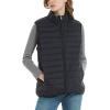 image:imageFlygo Womens Packable Lightweight Down Quilted Vest Zip Up Outdoor Puffer VestBlack