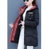 image:imageFlygo Womens Puffer Parka Jacket Thickened Hooded Long Quilted Insulated Warm Coat Small Black