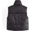 image:imageFlygo Womens Stand Collar Reversible Outdoor Padded Cropped Puffer Vest JacketBlack