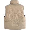 image:imageFlygo Womens Stand Collar Reversible Outdoor Padded Cropped Puffer Vest JacketBlue