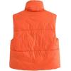 image:imageFlygo Womens Stand Collar Reversible Outdoor Padded Cropped Puffer Vest JacketOrange