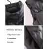 image:imageFlygo Womens Winter PU Leather Quilted Cropped Puffer Vest Faux Leather Zip Up Sleeveless JacketBlack
