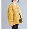 image:imageFlygo Womens Winter Warm Insulated Diamond Quilted Full Zipper Lightweight Parka Jacket Coats OutwearYellow