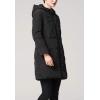 image:imageFlygo Womens Winter Warm Quilted Down Coat Hooded MidLong Puffer JacketBlack