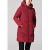 image:imageFlygo Womens Winter Warm Quilted Down Coat Hooded MidLong Puffer JacketWine Red