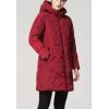 image:imageFlygo Womens Winter Warm Quilted Down Coat Hooded MidLong Puffer JacketWine Red