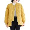 image:imageFlygo Womens Winter Warm Insulated Diamond Quilted Full Zipper Lightweight Parka Jacket Coats OutwearYellow