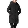 image:imageFlygo Womens Winter Warm Quilted Down Coat Hooded MidLong Puffer JacketBlack