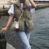 image:imageFlygo Women Puffer Vest Winter Warm Lightweight Sleeveless Down Quilted Padded VestGreen