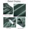 image:imageFlygo Womens Wide Leg Pants Summer Beach High Waisted Drawstring Palazzo Trousers Casual Loose Harem Pants with PocketsGreen