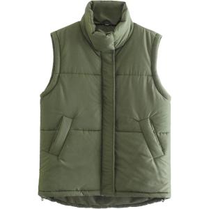 image:imageFlygo Women Puffer Vest Winter Warm Lightweight Sleeveless Down Quilted Padded VestGreen