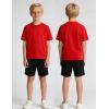 image:imageFlygo Boys 5 Pack Short Sleeve TShirts Cotton Soft Basic Tees Crewneck Casual Top for Kids ToddlersBlack white skyblue red navyblue