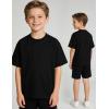 image:imageFlygo Boys 5 Pack Short Sleeve TShirts Cotton Soft Basic Tees Crewneck Casual Top for Kids ToddlersBlack white skyblue red navyblue