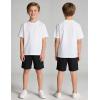 image:imageFlygo Boys 5 Pack Short Sleeve TShirts Cotton Soft Basic Tees Crewneck Casual Top for Kids ToddlersBlack white skyblue red navyblue