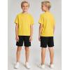 image:imageFlygo Boys 5 Pack Short Sleeve TShirts Cotton Soft Basic Tees Crewneck Casual Top for Kids ToddlersBlack white yellow grassgreen navyblue