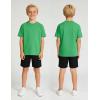 image:imageFlygo Boys 5 Pack Short Sleeve TShirts Cotton Soft Basic Tees Crewneck Casual Top for Kids ToddlersBlack white yellow grassgreen navyblue