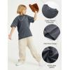 image:imageFlygo 3 Pack Boys Girls TShirts Cotton Acid Washed Oversized Tee Shirts Kids Loose Short Sleeve Summer Basic T Shirt TopsDark Grey