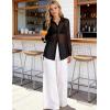 image:imageFlygo Sheer Tops for Women Sexy Long Sleeve Button up Shirts Loose Collared See Through Mesh Blouse TopBlack