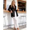 image:imageFlygo Sheer Tops for Women Sexy Long Sleeve Button up Shirts Loose Collared See Through Mesh Blouse TopBlack