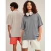 image:imageFlygo Mens Oversized TShirts Acid Wash Cotton Vintage Loose Fit Baggy Tees Summer Short Sleeve Basic Streetwear TopsBlackgreyarmygreenbeige