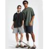 image:imageFlygo Mens Oversized TShirts Acid Wash Cotton Vintage Loose Fit Baggy Tees Summer Short Sleeve Basic Streetwear TopsBlackgreyarmygreenbeige