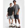 image:imageFlygo Mens Oversized TShirts Acid Wash Cotton Vintage Loose Fit Baggy Tees Summer Short Sleeve Basic Streetwear TopsBlackgreykhakiarmygreen