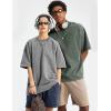 image:imageFlygo Mens Oversized TShirts Acid Wash Cotton Vintage Loose Fit Baggy Tees Summer Short Sleeve Basic Streetwear TopsBlackgreykhakiarmygreen