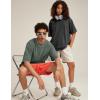 image:imageFlygo Mens Oversized TShirts Acid Wash Cotton Vintage Loose Fit Baggy Tees Summer Short Sleeve Basic Streetwear TopsBlackgreykhakiarmygreenbeige