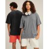 image:imageFlygo Mens Oversized TShirts Acid Wash Cotton Vintage Loose Fit Baggy Tees Summer Short Sleeve Basic Streetwear TopsBlackgreykhakibeige