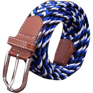 image:imageFlygo No Hole Elastic Braided Woven Belt Stretch Belt For MenWomenJuniorsBlackNavyWhite