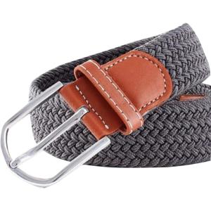 image:imageFlygo No Hole Elastic Braided Woven Belt Stretch Belt For MenWomenJuniorsDark Grey