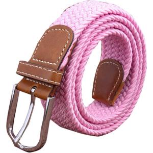 image:imageFlygo No Hole Elastic Braided Woven Belt Stretch Belt For MenWomenJuniorsPink