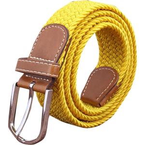 image:imageFlygo No Hole Elastic Braided Woven Belt Stretch Belt For MenWomenJuniorsYellow