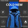 image:imageFlygo Mens Fleece Lined Hooded Windproof Waterproof Jacket Snow Rain OutwearDenim Blue